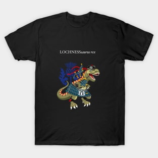 Clanosaurus Rex LOCHNESSsaurus rex Plaid Lochness Loch Ness Monster Scotland Ireland Family Tartan T-Shirt